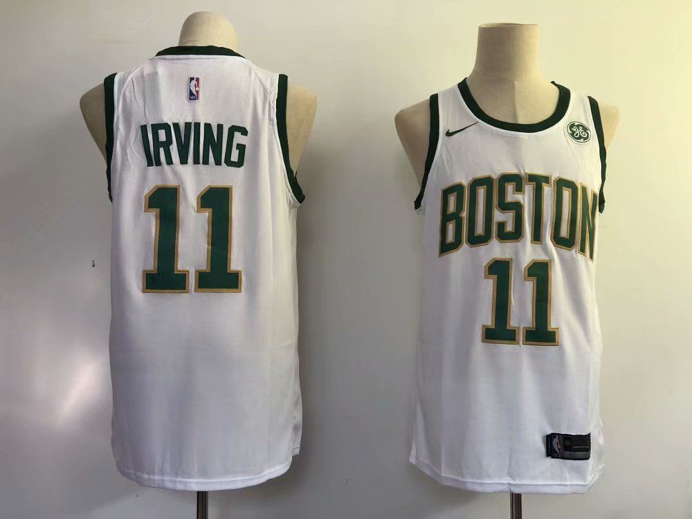 Men Boston Celtics #11 Irving White City Edition Game Nike NBA Jerseys